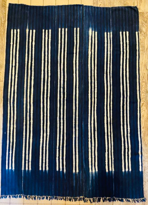 Indigo, Vintage handloomed scarf