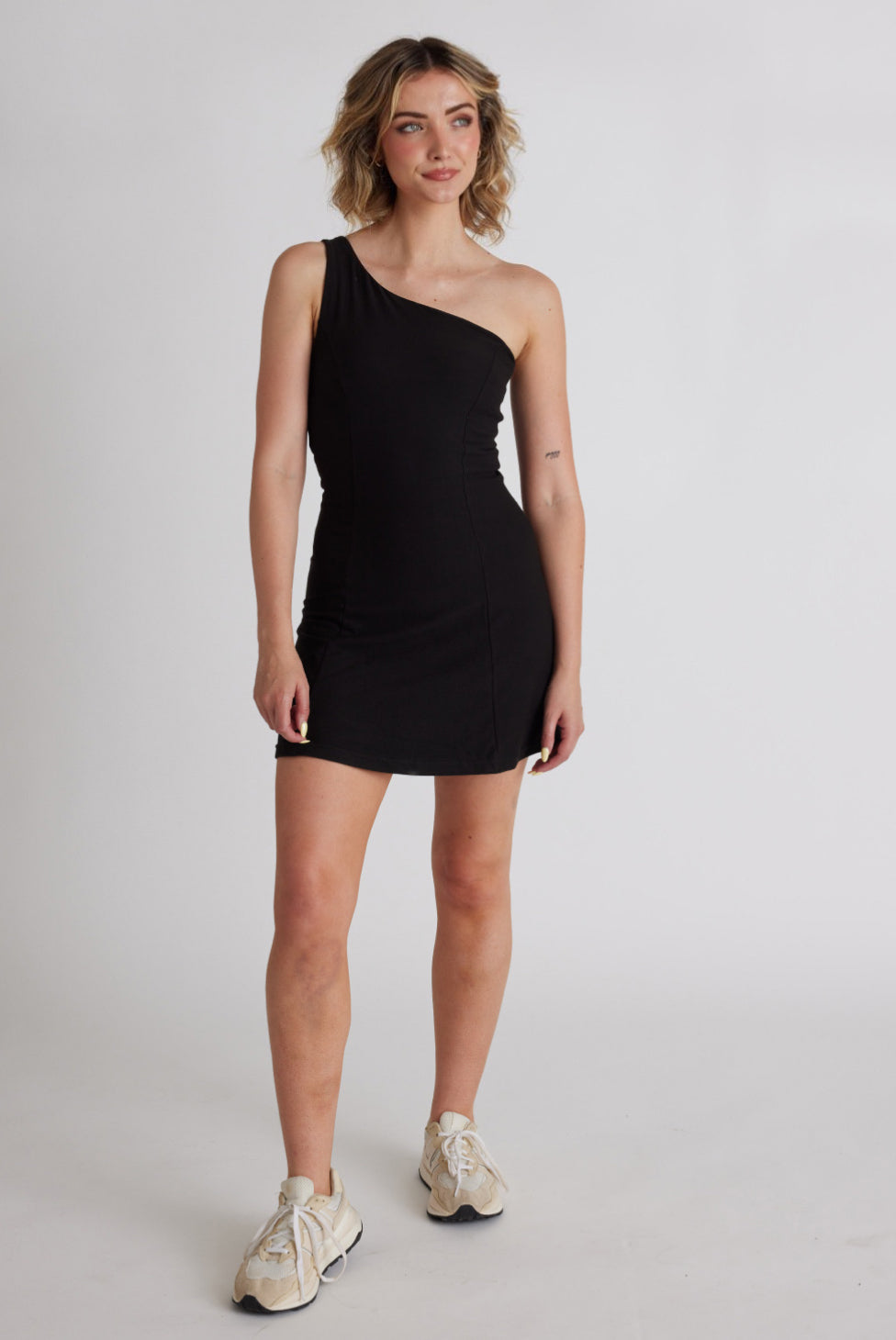 Onyx One Shoulder Dress