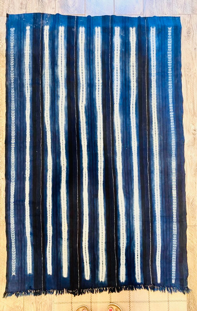 Indigo, Vintage handloomed scarf