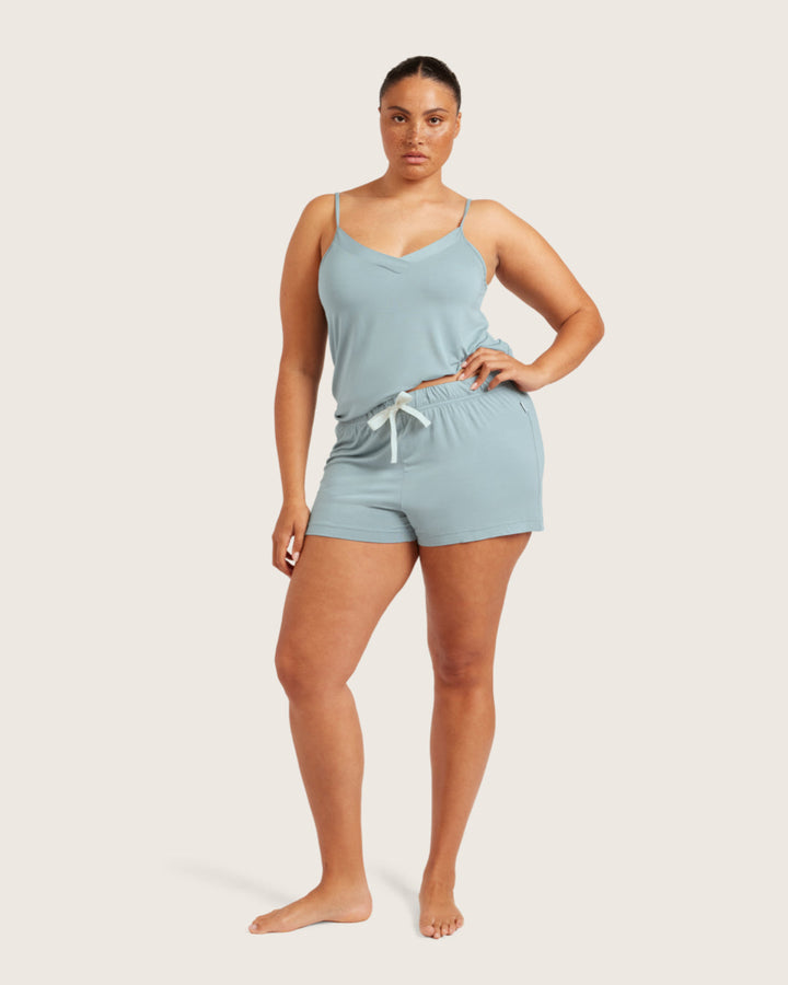 Goodnight Sleep Shorts - Mineral Blue
