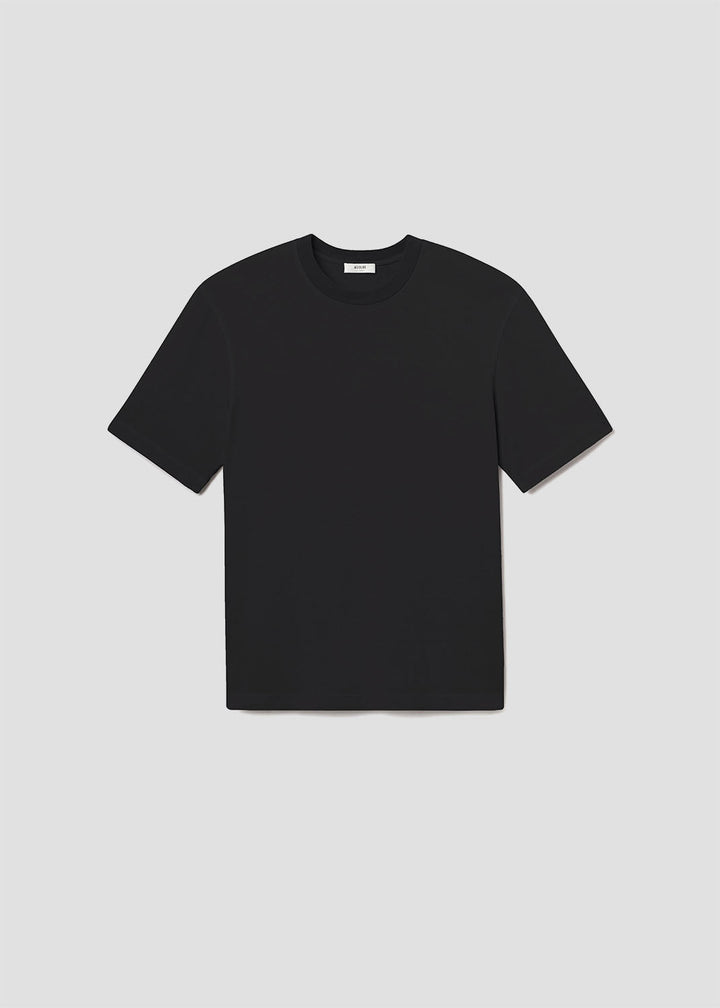 Asha Mock Neck Tee in Black