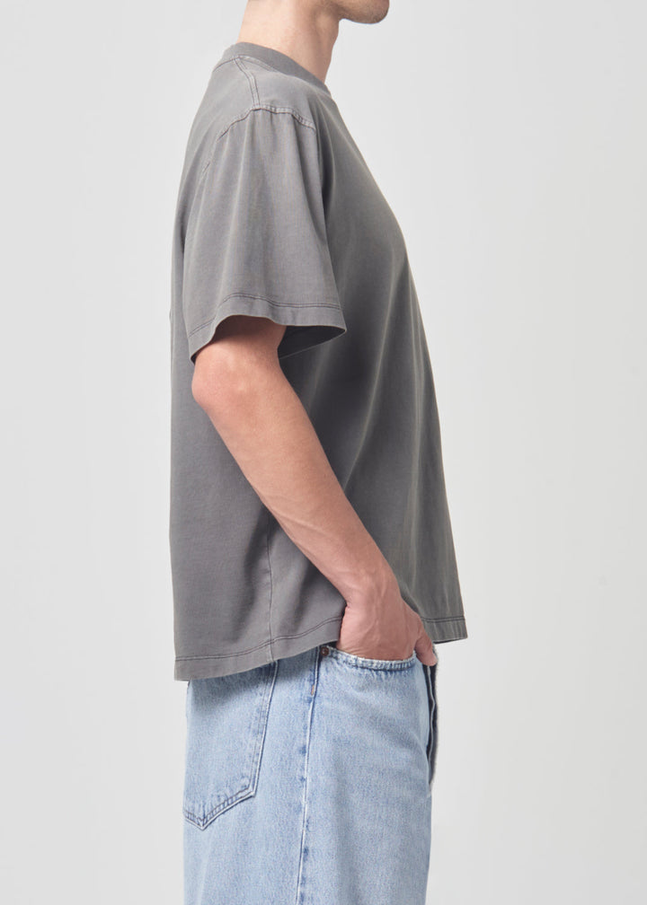 Asha Mock Neck Tee in Flint