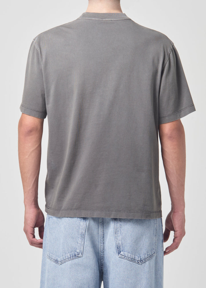 Asha Mock Neck Tee in Flint