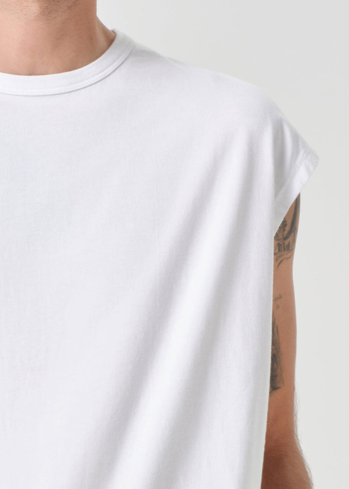 Leonard Sleeveless Tee in White
