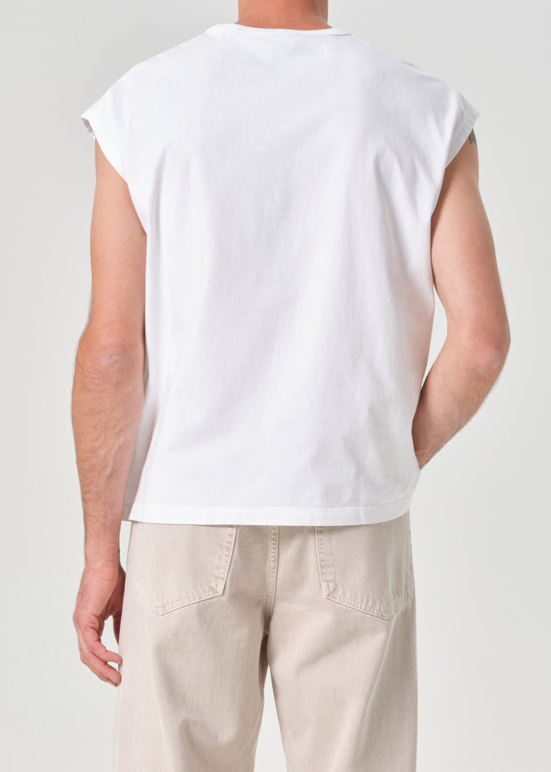 Leonard Sleeveless Tee in White