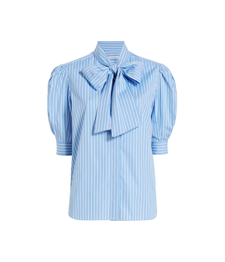 Short Sleeve Exaggerated Bow Blouse - Resale