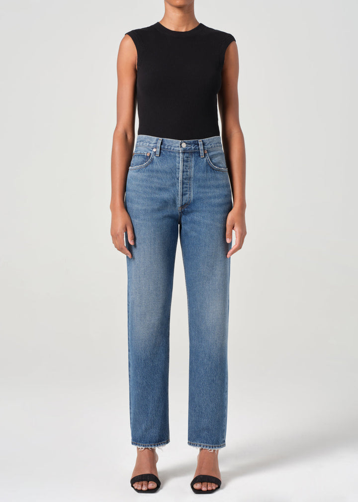 90's Pinch Waist High Rise Straight in Essence