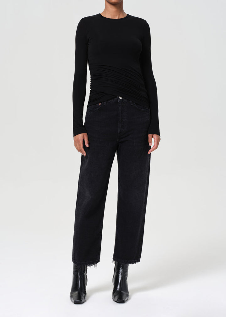 90's Crop Mid Rise Straight in Tar