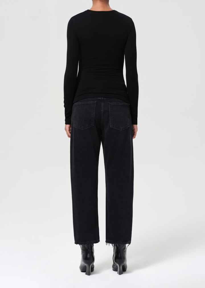 90's Crop Mid Rise Straight in Tar