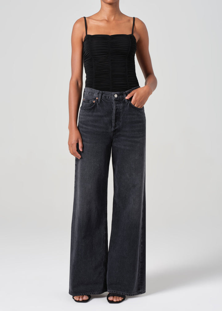 Dame High Rise Wide Leg No Cuff in Hitch