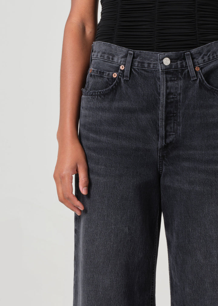 Dame High Rise Wide Leg No Cuff in Hitch