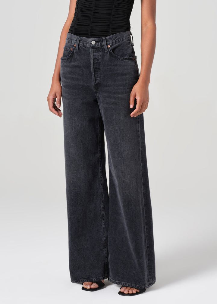 Dame High Rise Wide Leg No Cuff in Hitch