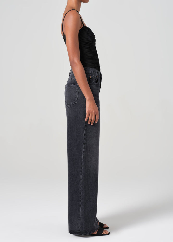 Dame High Rise Wide Leg No Cuff in Hitch