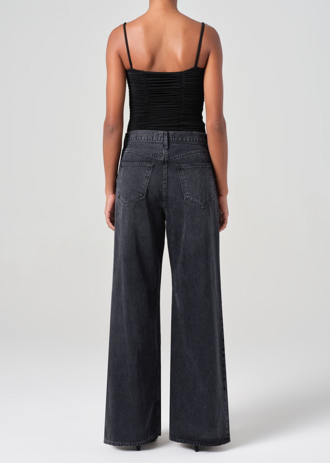 Dame High Rise Wide Leg No Cuff in Hitch