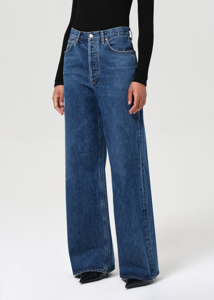 Dame High Rise Wide Leg No Cuff Petite in Enamour