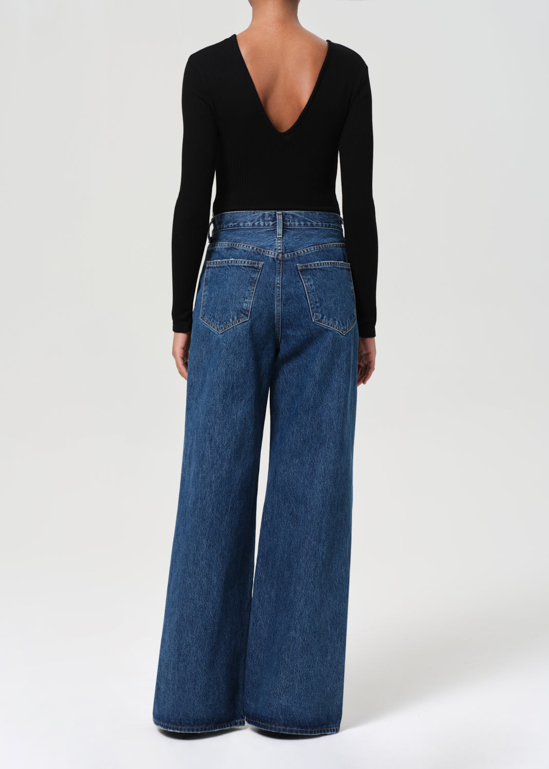 Dame High Rise Wide Leg No Cuff Petite in Enamour