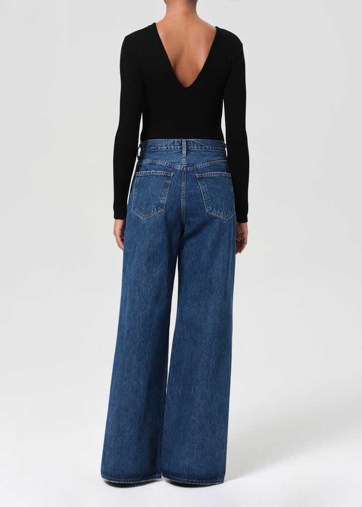 Dame High Rise Wide Leg No Cuff Petite in Enamour