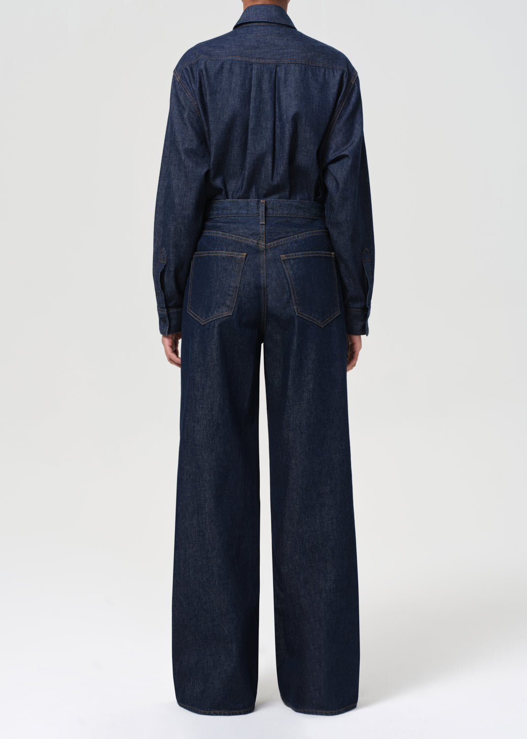 Dame High Rise Wide Leg No Cuff in Foxley