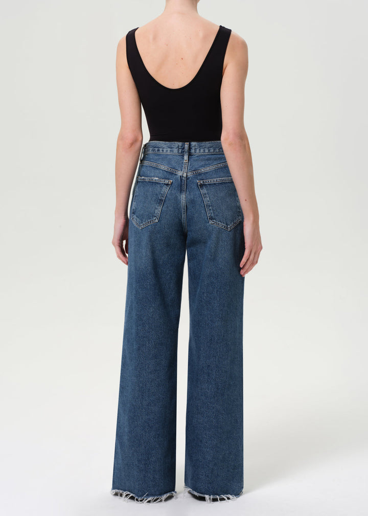 Dame High Rise Wide Leg Cut Hem in Control