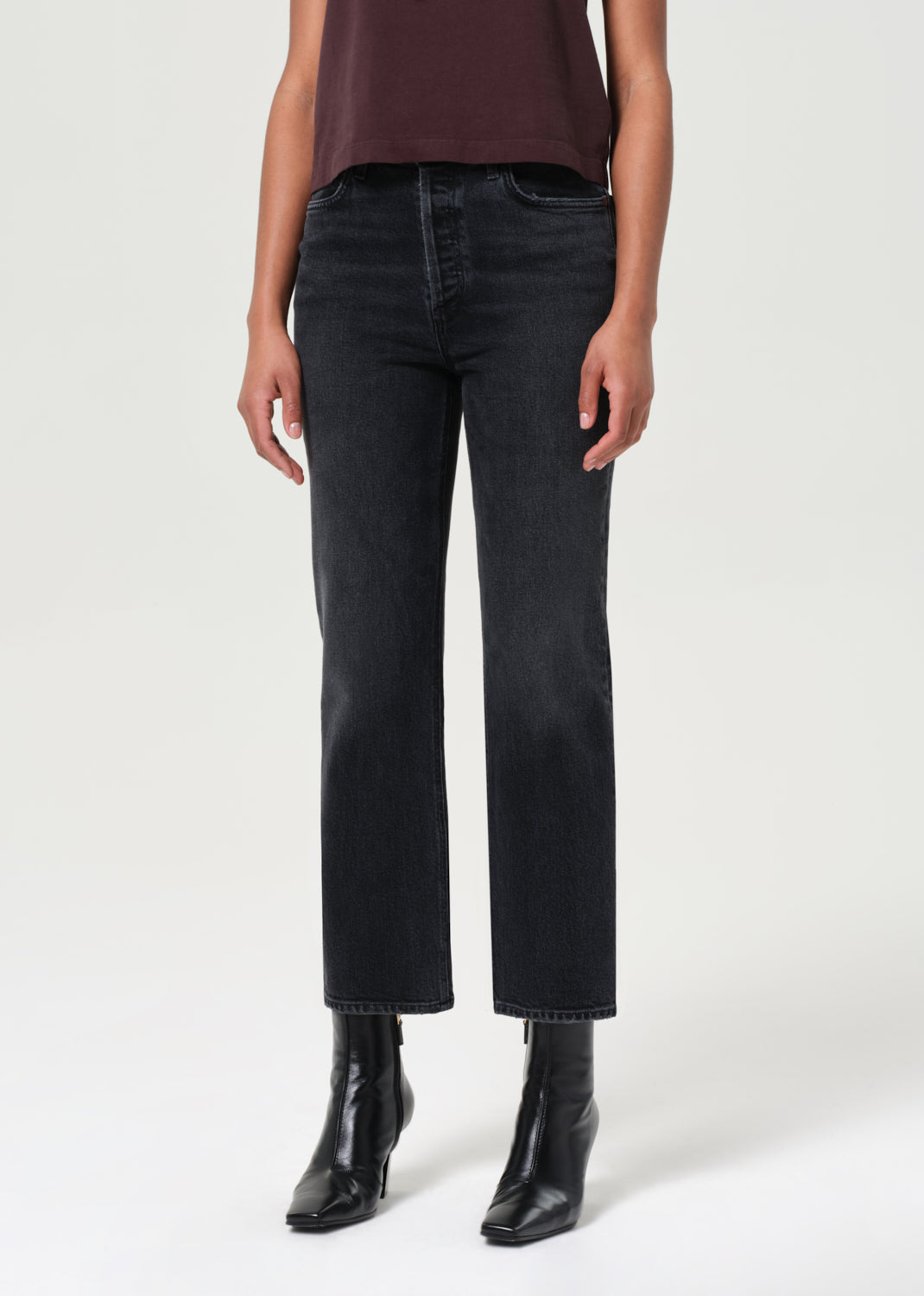 90's Pinch Waist Crop (Comfort Stretch) in Radius