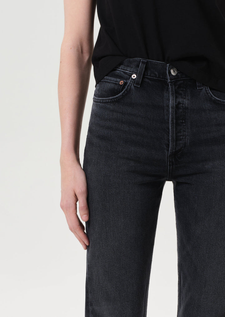 90's Pinch Waist High Rise Straight Long (Comfort Stretch) in Radius