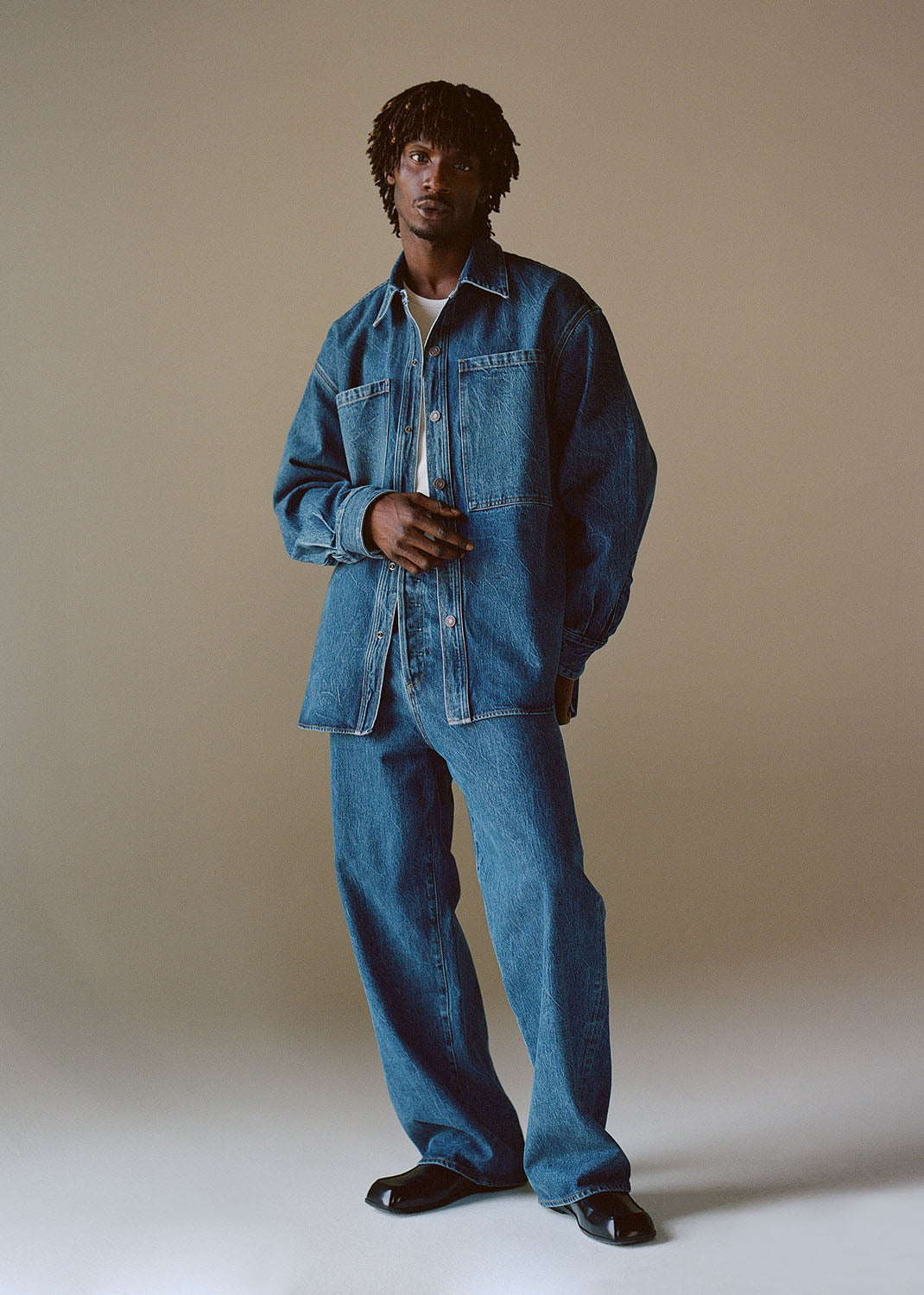 Atticus Shirt in Creased Indigo