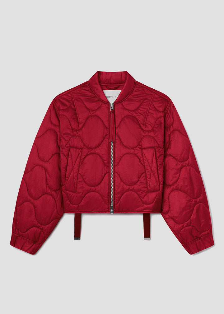 Iona Quilted Jacket in Tomato