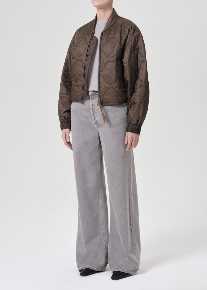Iona Quilted Jacket in Taupe
