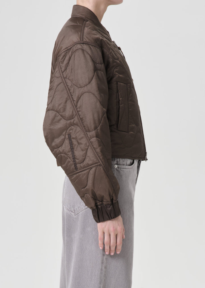 Iona Quilted Jacket in Taupe