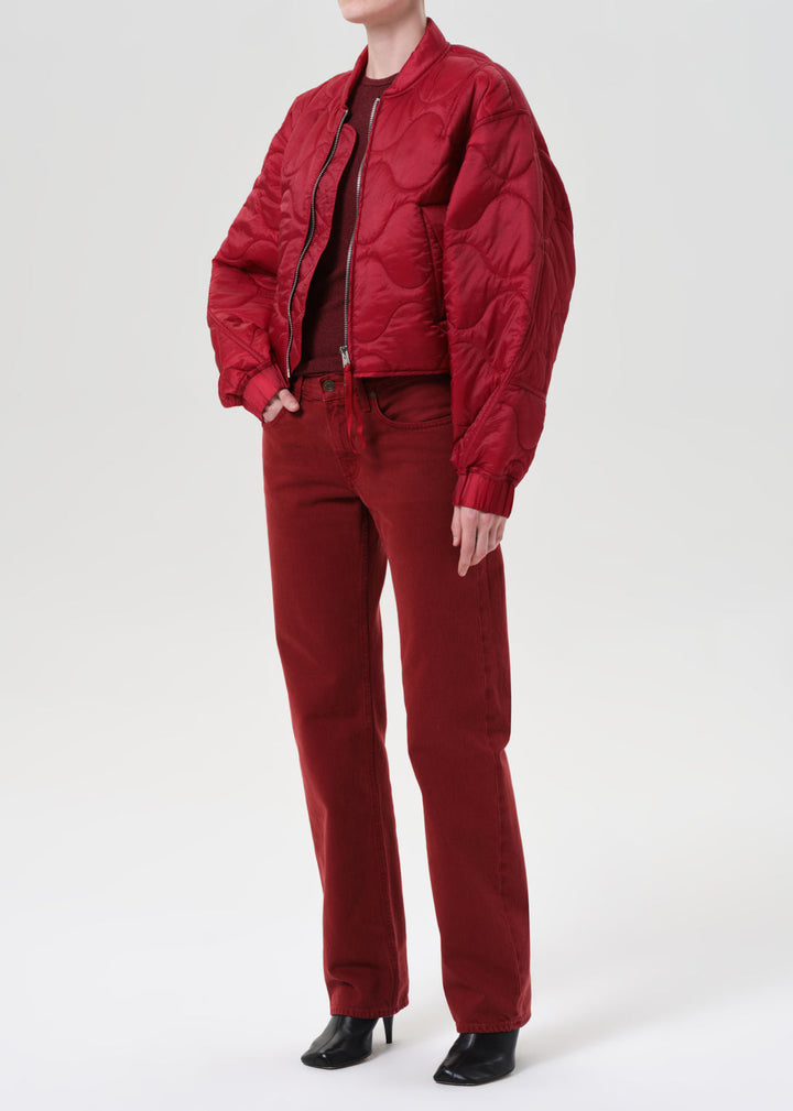 Iona Quilted Jacket in Tomato