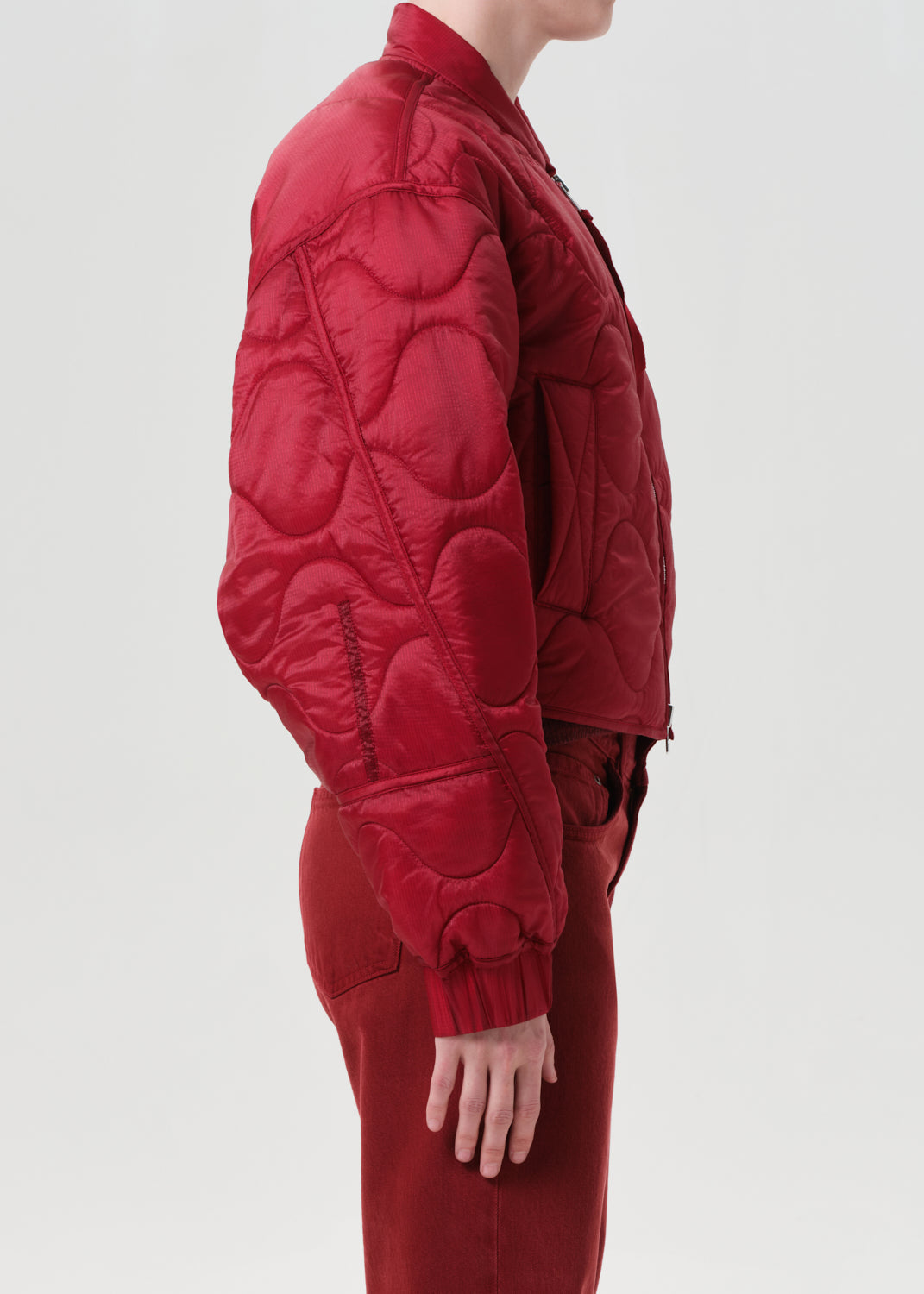 Iona Quilted Jacket in Tomato
