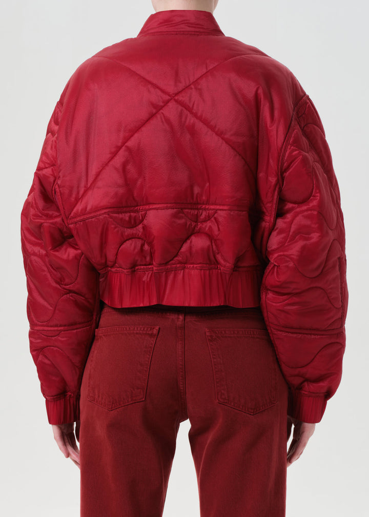 Iona Quilted Jacket in Tomato