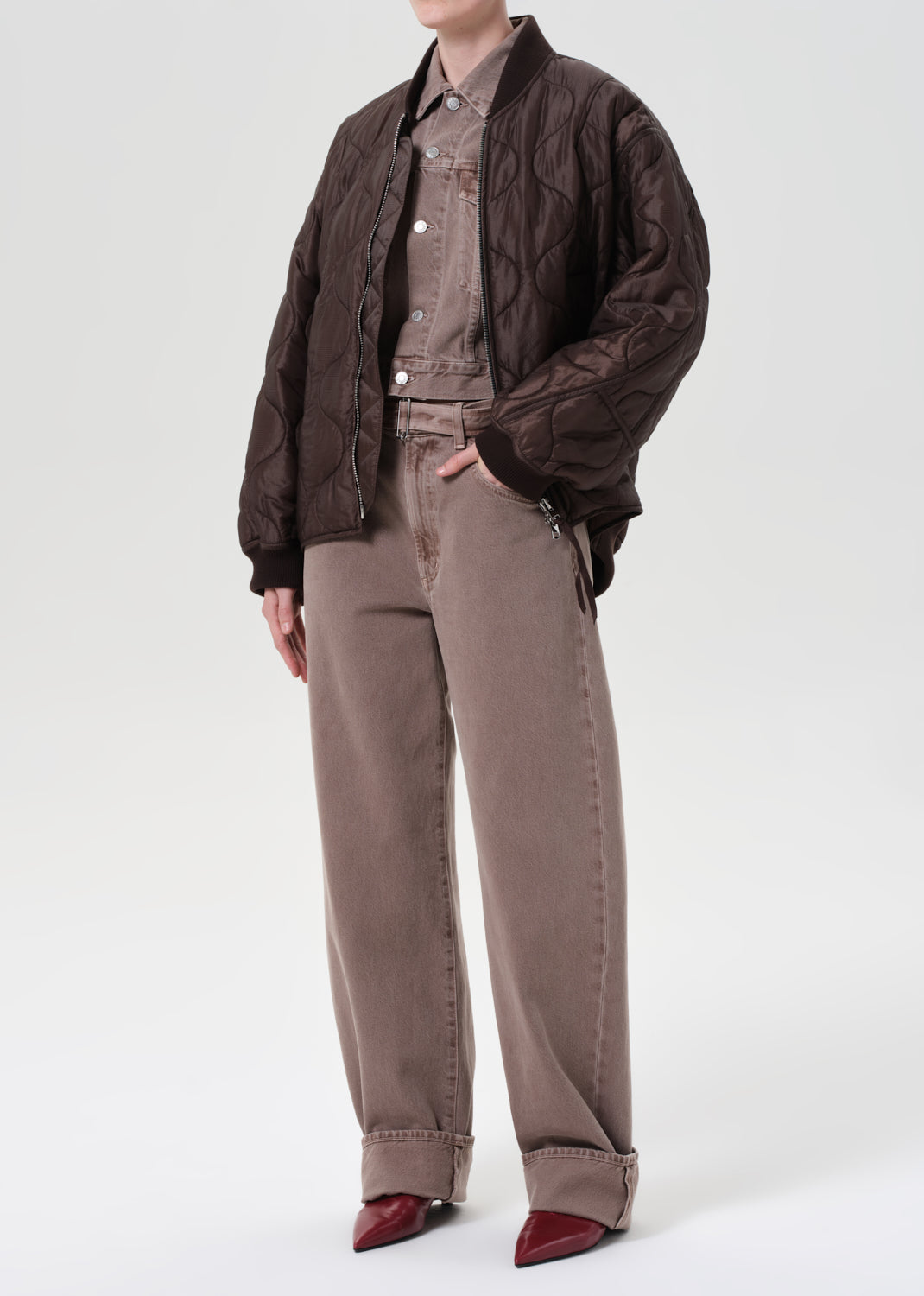 Isla Quilted Jacket in Bourbon