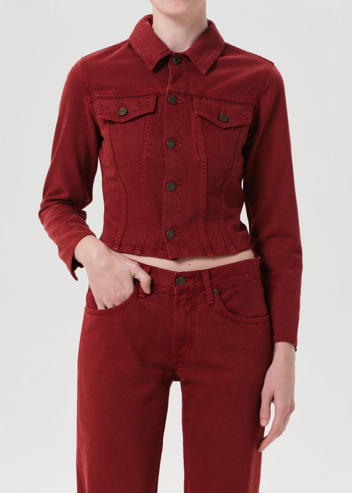 Contoured Jacket in Brick
