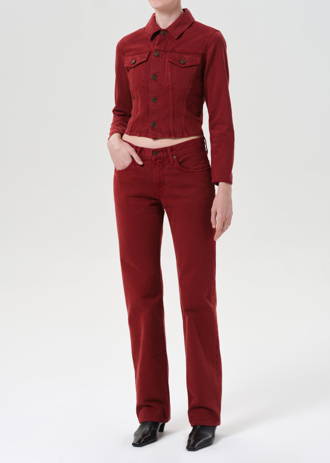 Contoured Jacket in Brick