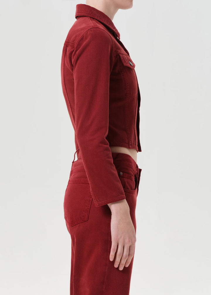 Contoured Jacket in Brick
