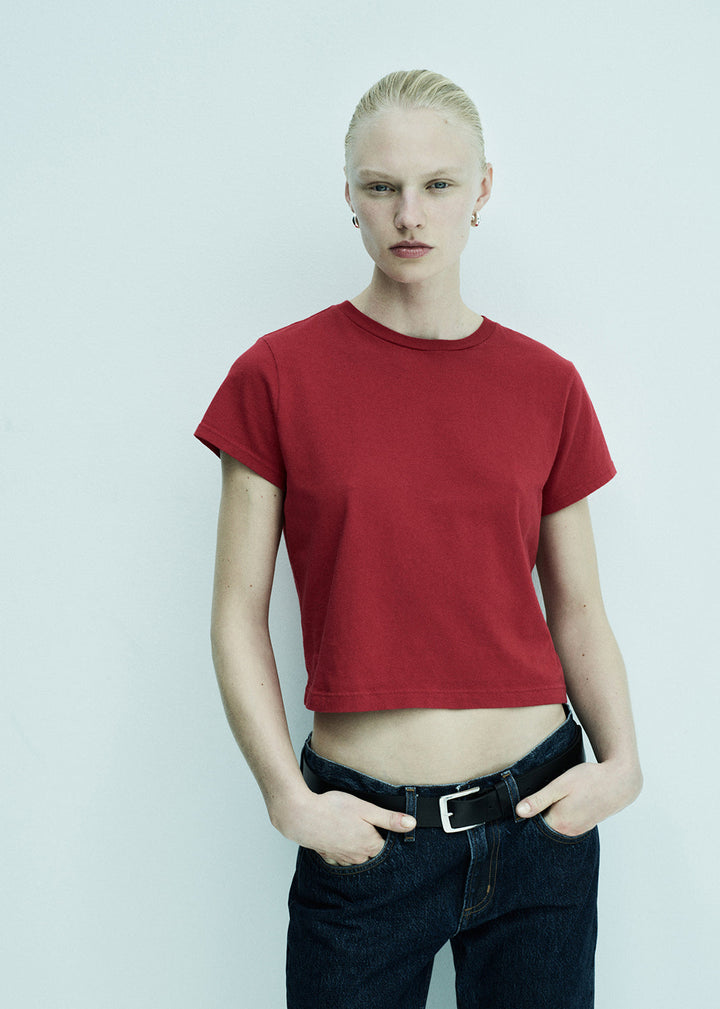 Adine Shrunken Tee in Tomato