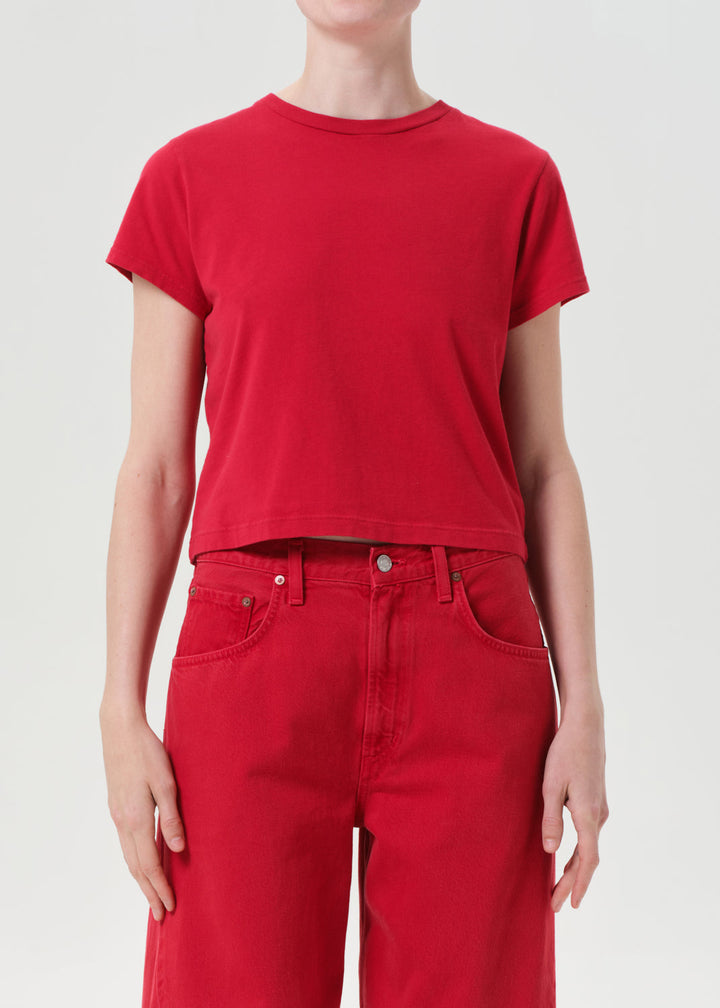 Adine Shrunken Tee in Tomato