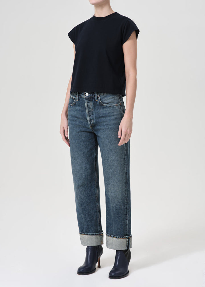 Bryce Cap Sleeve Tee in Storm