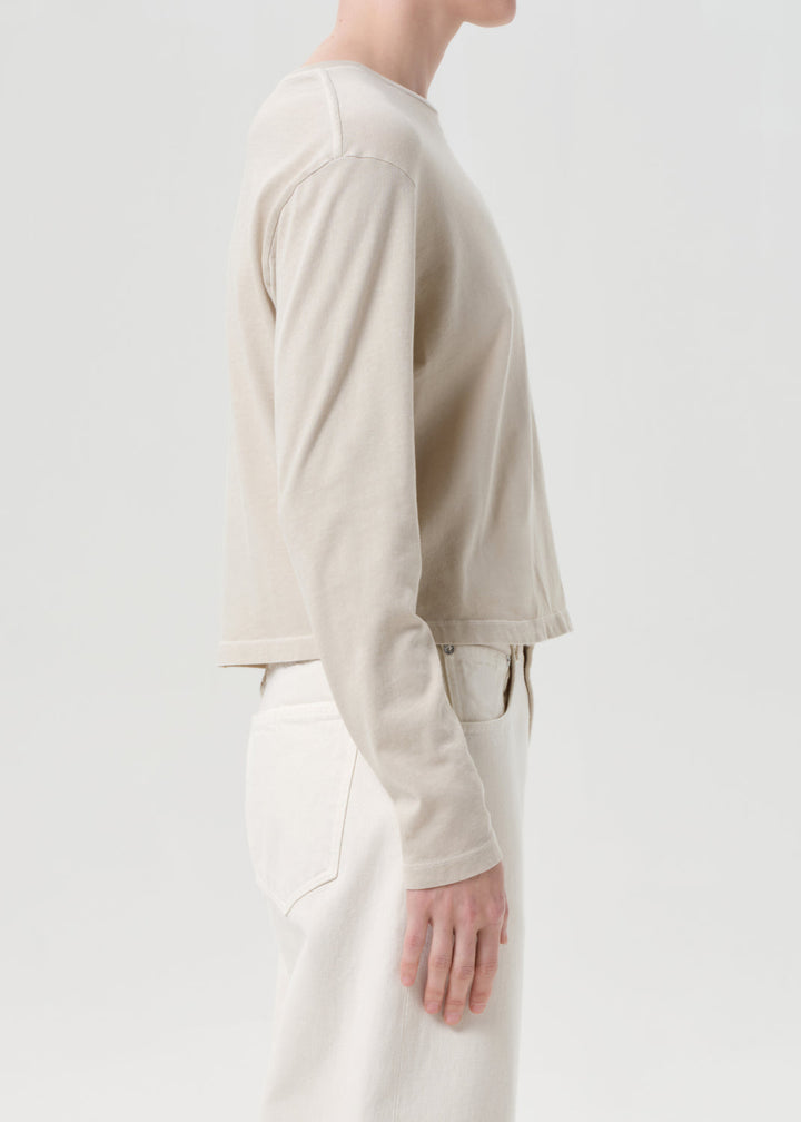 Sydney Long Sleeve Tee in Rice Grass