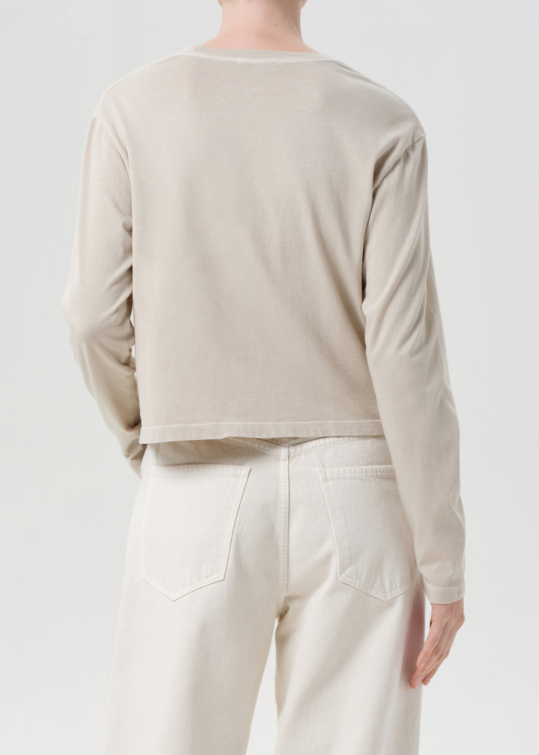 Sydney Long Sleeve Tee in Rice Grass