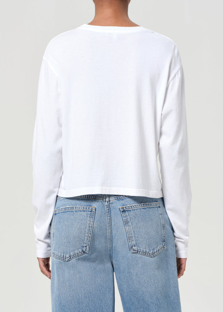 Sydney Long Sleeve Tee in White