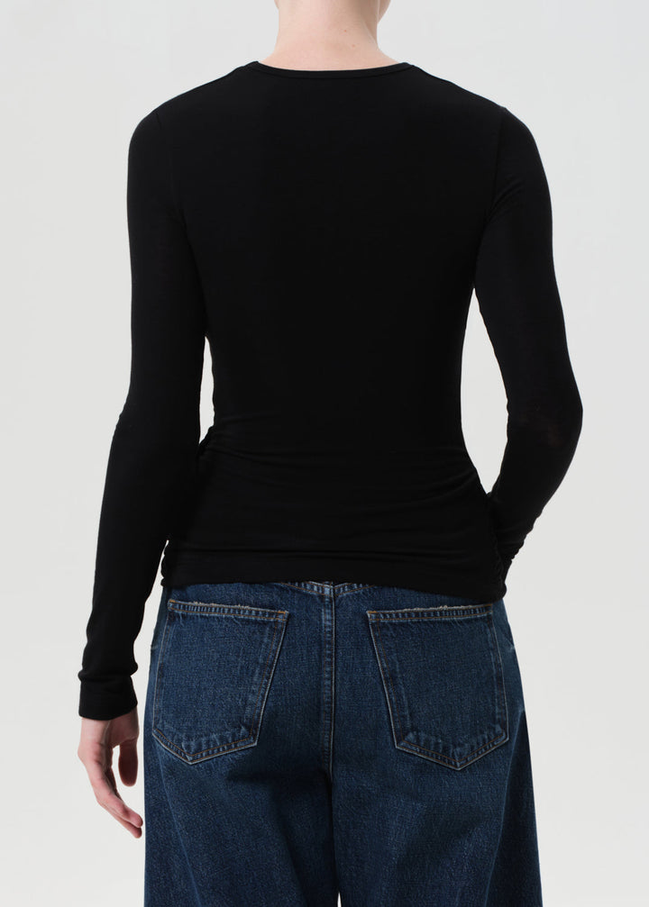Eve Twist Tee in Black