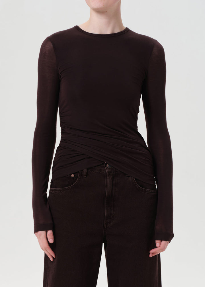 Eve Twist Tee in Root