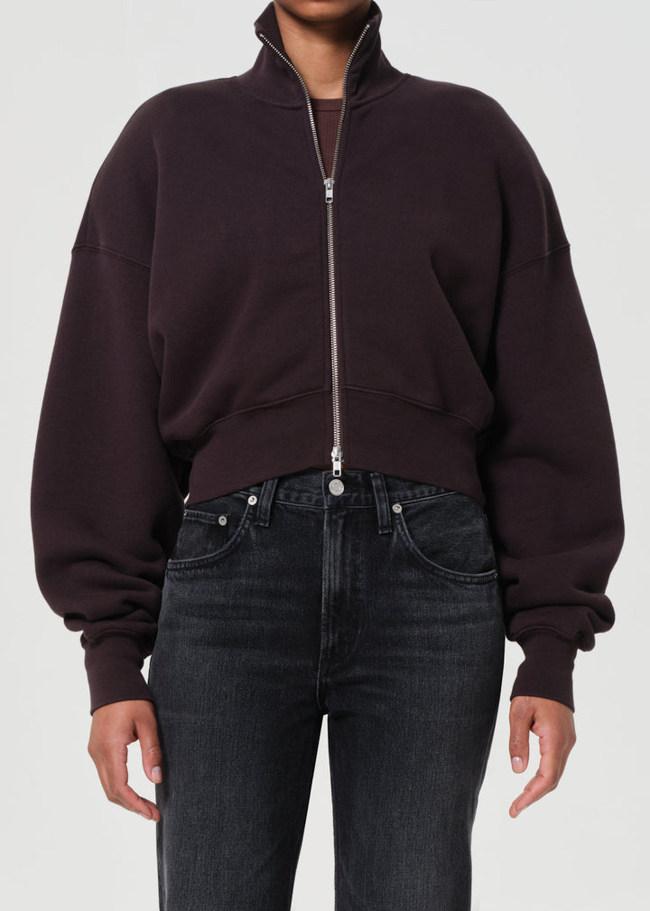 Darby Zip Up in Chocolate