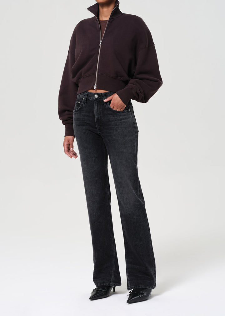 Darby Zip Up in Chocolate