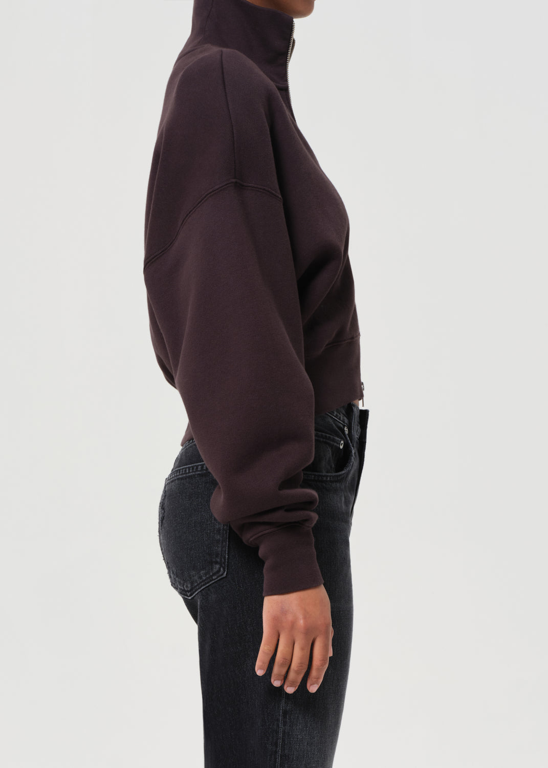 Darby Zip Up in Chocolate