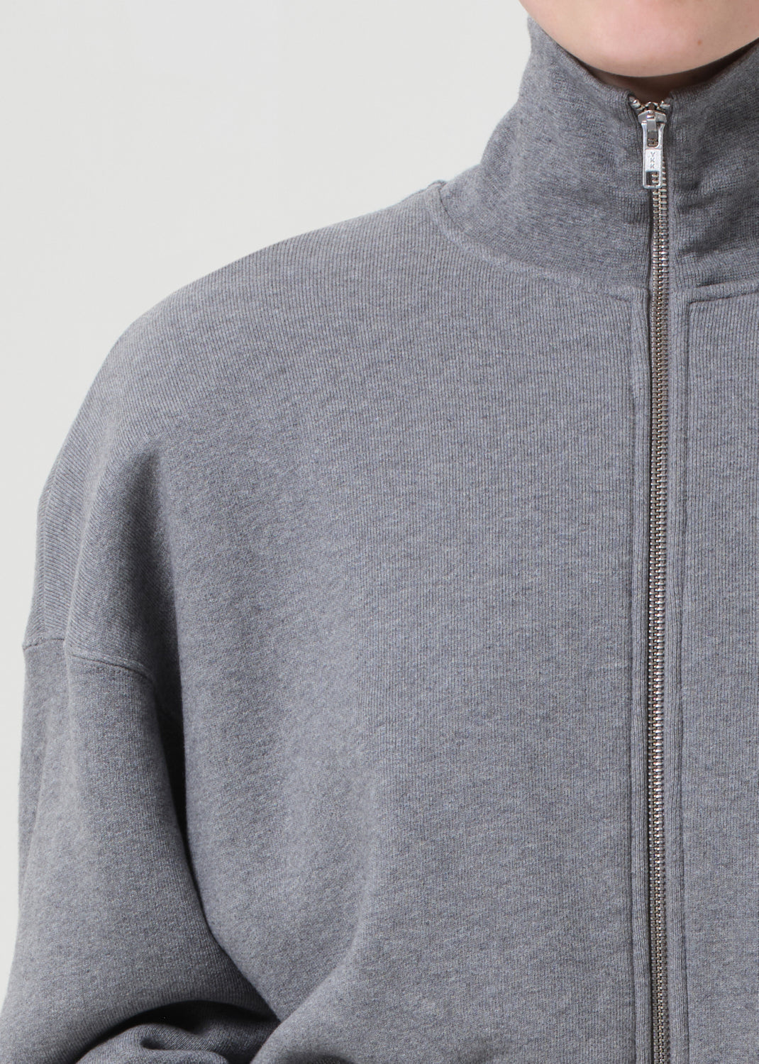 Darby Zip Up in Grey Heather