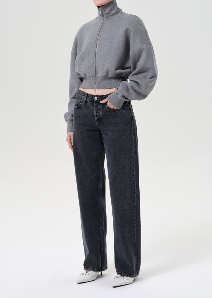 Darby Zip Up in Grey Heather