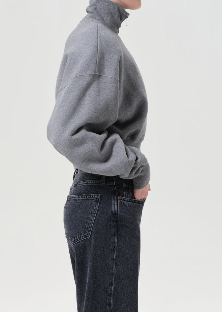 Darby Zip Up in Grey Heather